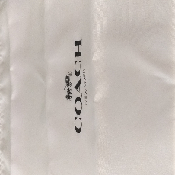 🎀 Coach 🎀 White Sateen Handbag Dust Bag Cover Storage 100% Authentic 🎀 - Picture 3 of 5
